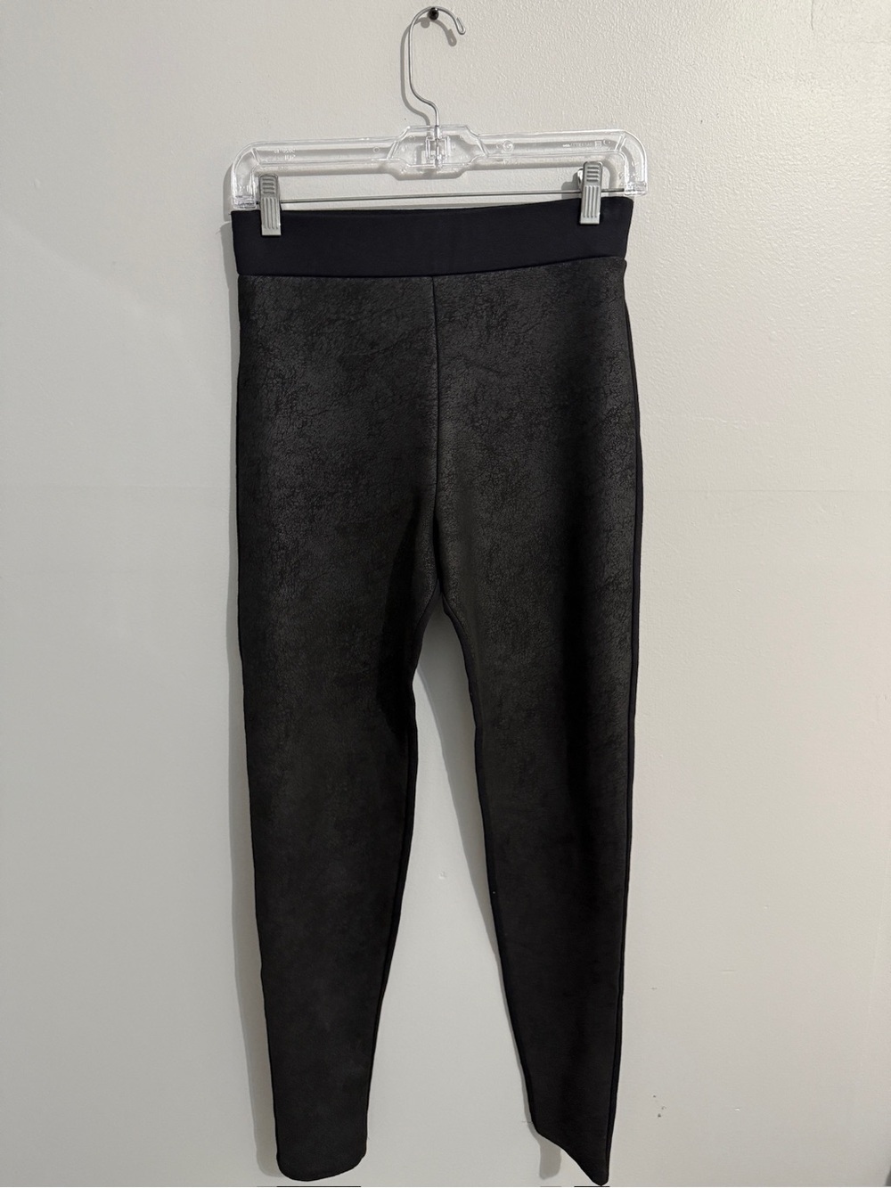 Kettlewell Leggings Womens Medium Ponte Split Seam Back Faux Leather Front